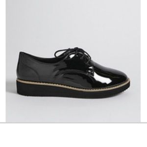 Faux Patent Leather Oxfords